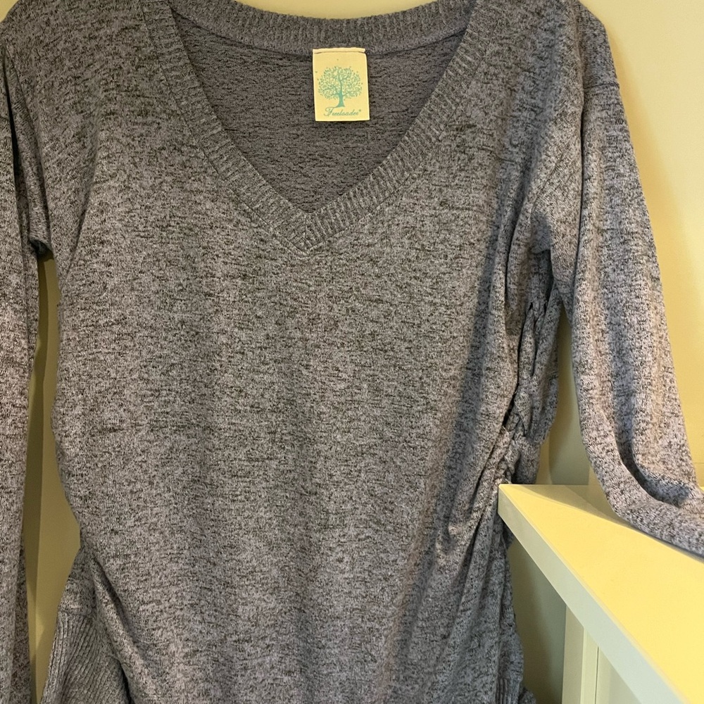 Purple speckled cashmere sweater